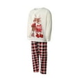 thumbnail image 4 of Nituyy Matching Family Pajamas Sets Christmas PJ's Holiday Christmas Deer Printed Sleepwear with Plaid Pants, 4 of 10