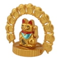thumbnail image 4 of Car Temporary Parking Card Plate Waving Arm Fortune Cat Solar Powered with Adhesive Number Sticker Car Ornament for Parking Champagne Cat, 4 of 19