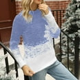 thumbnail image 6 of jjayotai Womens Sweater Clearance Women's Christmas Crewneck Sweater Long Sleeve Printed Loose Pullover Top, 6 of 9