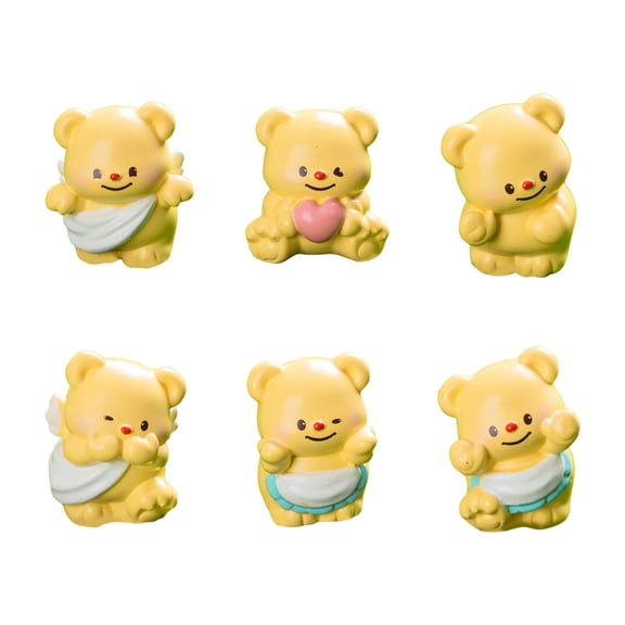 Resins Butter Bear Figurine Ornament for Desktop or Car Dashboards Decoration