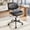 Black, variant on XIZZI Home Office Chair, Armless Mid-Century Ergonomic Desk Chair with 3" Thick Cushion, Premium PU Leather Mid Back 360 Swivel Computer Chair with Walnut Design, Ribbed Black