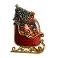 thumbnail image 4 of Bola de Nieve Navidad Esfera Musical Brillante Linterna Caja de Música Lámpara Figura Santa Adorno Acrílico para Decoración Navideña Y Reuniones trineo, 4 of 8