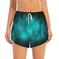 thumbnail image 2 of Fuzoiu stars and sparkles Print Women's Athletic Shorts, Double-Layer Running Shorts with Pocket,Women's Workout Shorts for Yoga, Gym, and Workouts-XX-Large, 2 of 7