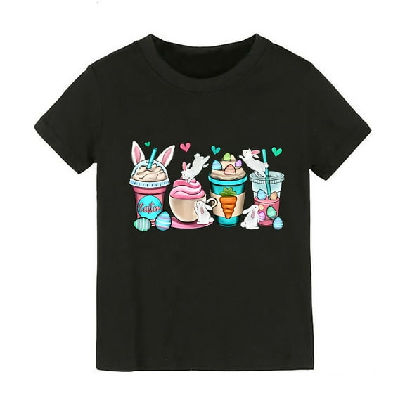 MZXELPRJD Easter Clothes for Kids Toddler Baby Girls Bunny Tshirt Happy Print Shirts Spring Summer Casual Cute Tank Tees Tops Girl Rabbit Tops Girls Clothes