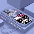 thumbnail image 1 of Sanrio Hello Kitty Cartoon Liquid Left Rope For Samsung Note 20 10 A54 A31 A14 A03 A22 A34 A04 A24 Ultra Plus 5G TPU Phone Case Gift Festivals, 1 of 7