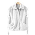 thumbnail image 7 of Lutiedan Cozy Fleece Jacket for Women Snap Button Down Short Sleeve Outwear Casual Baggy Fall Winter Coat with Pockets S-XXL, 7 of 7