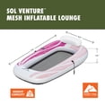 thumbnail image 3 of Ozark Trail Sol Venture Pink Mesh Pool and River Single Lounge Float 74", 3 of 9