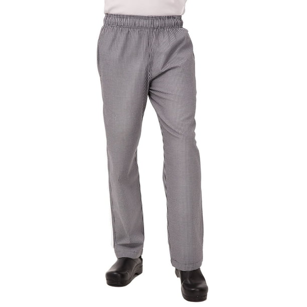 Pantalones de chef Chef Works Essential, holgados, a cuadros pequeños, para hombre