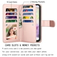 thumbnail image 3 of For Samsung Galaxy A36 5G Case Wallet with Card Holder, Lanyard and Kickstand for Women Men, Ebizware Magnetic Flip Detachable PU Leather Wallet Phone Case Cover for Galaxy A36 5G - Marble Pink, 3 of 8
