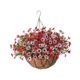 thumbnail image 4 of Cesta de flores artificiales, planta colgante falsa, decoración para colgar , maceta con cadena DIY para hogar, porche, balcón, exterior e Rojo Rosa, 4 of 8