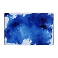 thumbnail image 1 of Bathroom Rug Non-Slip Mat, Super Soft Absorbent Bath Mat - Blue Watercolor Flannel Non-Slip Floor Mat, 36"x24", 1 of 8