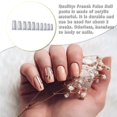 thumbnail image 1 of 1 Set False Full Coverage Shape French Style Classic Trend Manicure Stickers Strong Adhesion Magnificent Natural Paster Natural French Style, 1 of 7