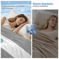 thumbnail image 2 of Nautical Anchor Cooling Blanket,Lightweight Breathable Summer Throw Blanket with Double Sided Cold Effect,Turquoise Grey White Horizontal Stripe Picnic Blankets Bed Sheet for Hot Sleepers 50"x60", 2 of 8