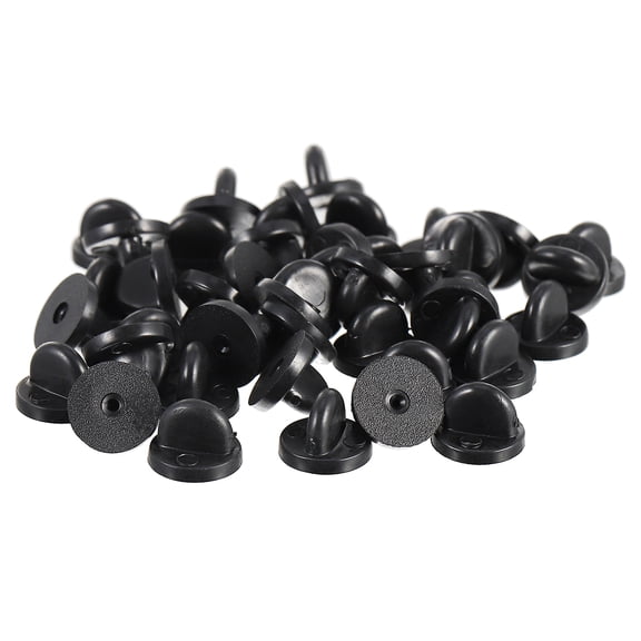 OFFIGAM 200pcs Pin Backs for Brooches Black Pin Locking Backs Rubber for DIY Projects