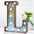 thumbnail image 1 of Letra LED con forma de marquesina Elnsivo, vintage, de metal oxidado, L, 1 of 7
