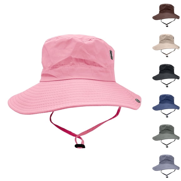 HuangHuanChen Bucket Hats for Women UPF 50 Outdoor Hat Foldable Summer Lightweight Foldable Fishing Hat Hiking Cap UV Protection Sun Hats A