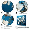 thumbnail image 3 of Designart "Quirky White And Blue Flowers I" Flowers Floater Framed Canvas Wall Art, 3 of 5