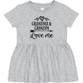 thumbnail image 3 of Inktastic Grandma Grandpa Love Me Arrow Girls Baby Dress, 3 of 5