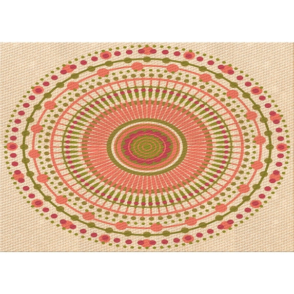 Ahgly Company Machine Washable Indoor Rectangle Transitional Khaki Gold Area Rugs, 6' x 9'