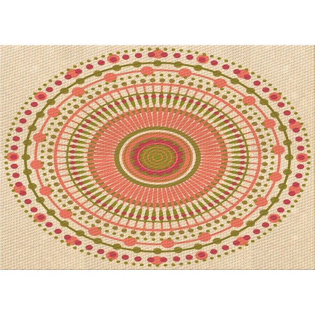 Ahgly Tapis Rectangulaire Lavable en Machine Intérieur Transitionnel Kaki Or, 2 Pieds x 5 Pieds