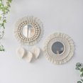 thumbnail image 4 of CAROOTU Boho Macrame Wall Hanging Mirror Handmade Woven Tapestry Decoration for, 4 of 7