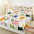thumbnail image 3 of Homewish Funny Cat Kitten Bed Sheets for Teens, Rustic Leaf Botanical King Sheets, Kawaii Animal Sheet Set, Microfiber Bedroom Decor, 4-Piece, 3 of 7