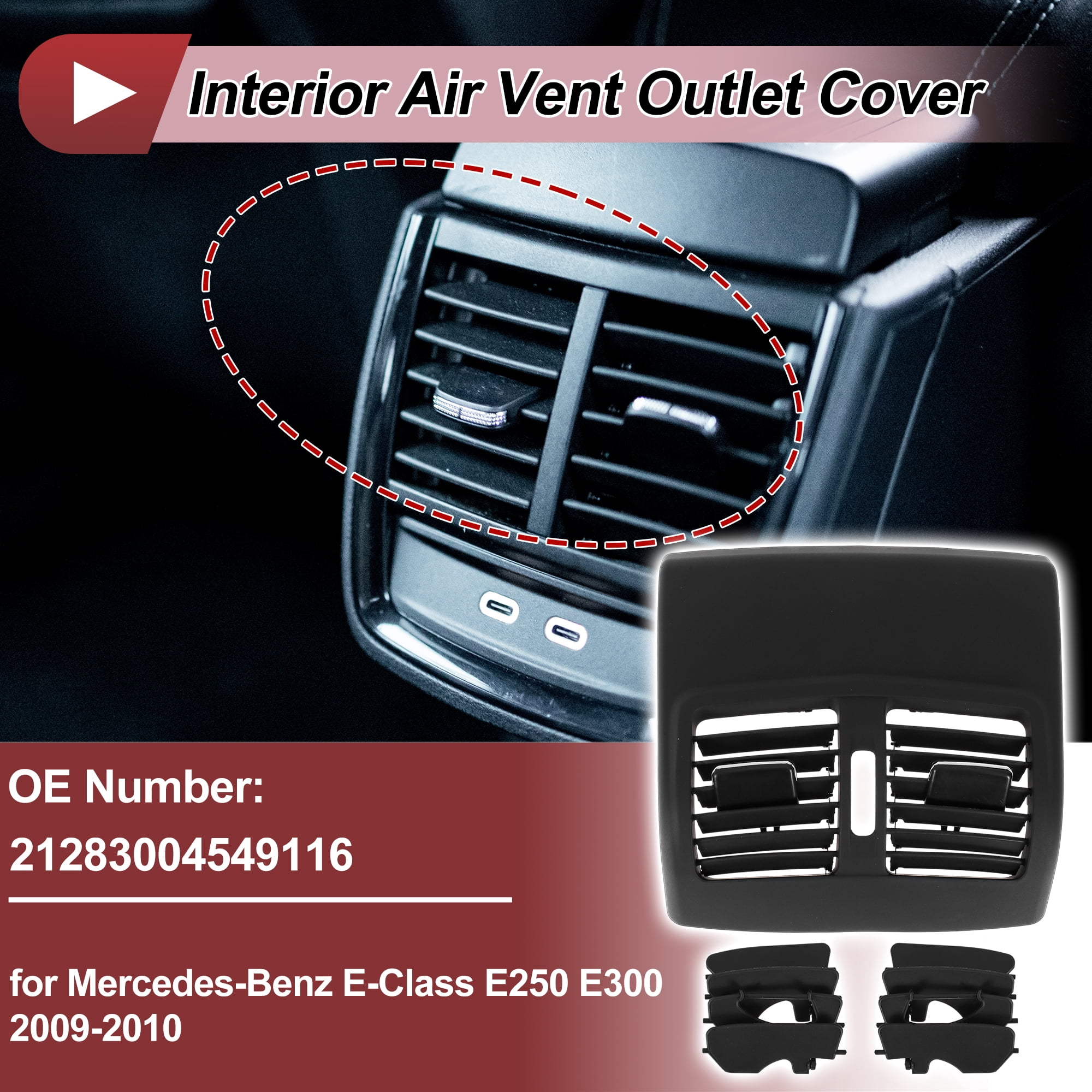 Unique Bargains Rear Console Air Outlet Vent Grille for Mercedes E-Class E250 E300