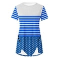 thumbnail image 5 of Liquidation d'Économies! BEFOKA T-Shirt pour Femmes Grande Taille, Hauts Blouse d'Été Décontractés pour Femmes, Blouse Décontractée Décontractée pour Femmes à Boutons Imprimée à Manches Courtes Blouse/chemise à Manches Courtes à Col Rond, 5 of 5