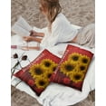 thumbnail image 4 of Vintage Yellow Sunflowers Red Retro Wooden Board Outdoor Pillow Covers Set of 2,Decorative Waterproof Throw Pillow Case,Rustic Farm Cotton Linen Soft Cozy Cushion Pillowcases, 4 of 7