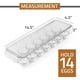 thumbnail image 3 of Bandeja para refrigerador con 14 compartimentos con tapa y asa para un almacenamiento eficiente (paquete individual) Organizador de huevos de plástico, 3 of 6