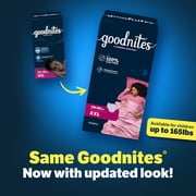 Goodnites Girls Nighttime Bedwetting Underwear, Size XXL (120-165 lbs), 24 Count