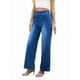 thumbnail image 1 of Pantalones Vaqueros Anchos de Talla Grande para Mujer, Cintura Alta, Adelgazantes, con Múltiples Bolsillos, Rectos, Holgados e Informales. Azul L, 1 of 9