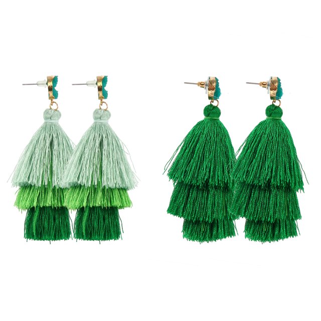 unbranded 2 Pares Pendientes De Borlas Estilo Bohemio Para Mujer Accesorios Fiesta San