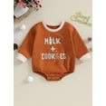thumbnail image 2 of Bslissey Baby Girls Boys Christmas Romper Infant Long Sleeve Letter Print Bodysuit Newborn Casual Jumpsuit Daily Clothes 3M 6M 12M 18M, 2 of 8