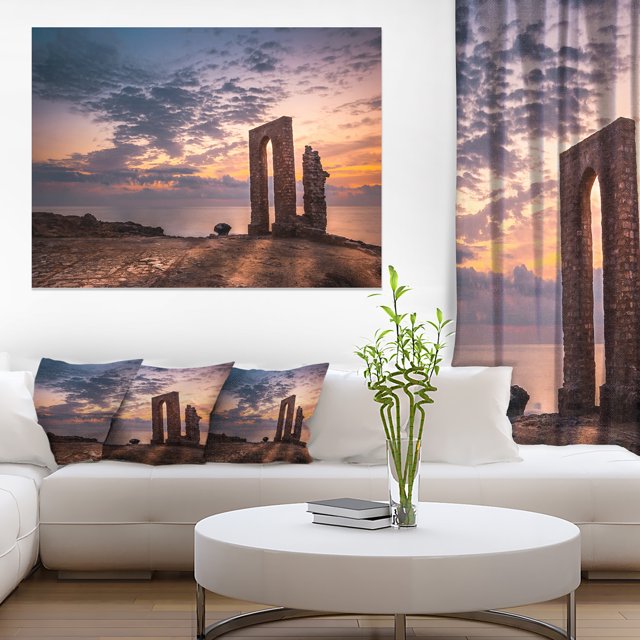 Historic African Ruins at Sunset - Landscape Canvas Art Print