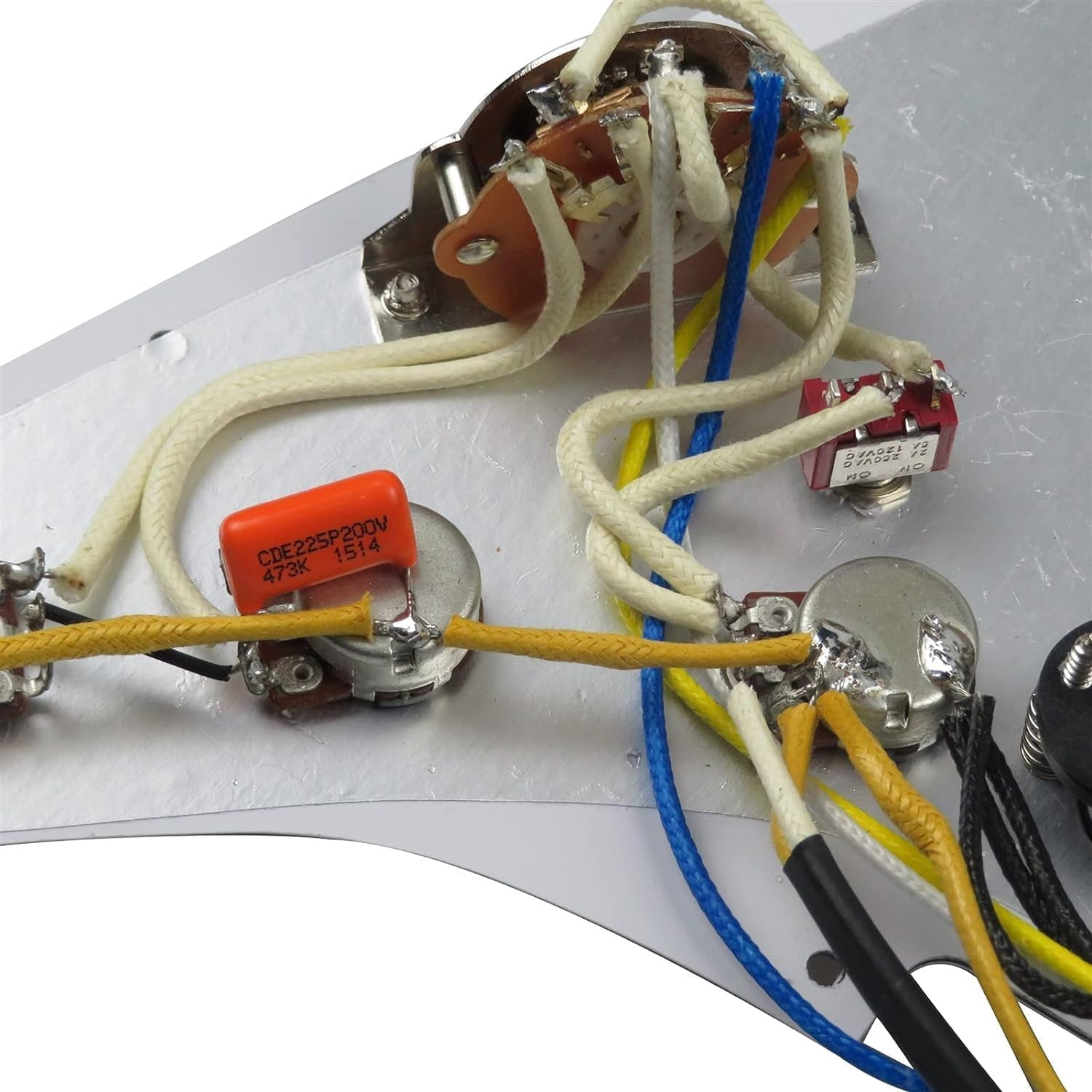 Upgrade SSS Prewired Guitar Strat Pickguard Set Alnico V Single Coil Pickup Coil Splitting Switch for Fender ST Electric Guitar Part Replacement