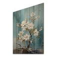 thumbnail image 2 of Designart "Apple Blossom Monochromatic gracefulness XX" Floral Print on Natural Pine Wood, 2 of 5