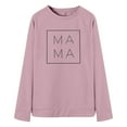 thumbnail image 4 of Women Crew Neck Pullover Zip up Hoodie Womens Athletic Women's Casual Round Neck Pullover Sweatshirt with Letter Print Comfortable Top for Mom Xl, 4 of 4
