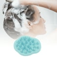 thumbnail image 2 of Unique Bargains 1 Pc Petal Shape Hair Shampoo Brush for Head Massage 3.86"x3.27"x2.48" Blue, 2 of 6