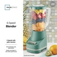 thumbnail image 4 of Mainstays 6-Speed Blender with 48 oz Jar and 500W Motor, Sage Green, 4 of 9