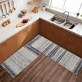 thumbnail image 2 of Boho Moroccan Kitchen Rug and Sets 2 Piece Non Skid Washable mat for Kitchen mats for Floor Farmhouse Black Bohemian Kitchen Decor (Black, One Size), 2 of 6