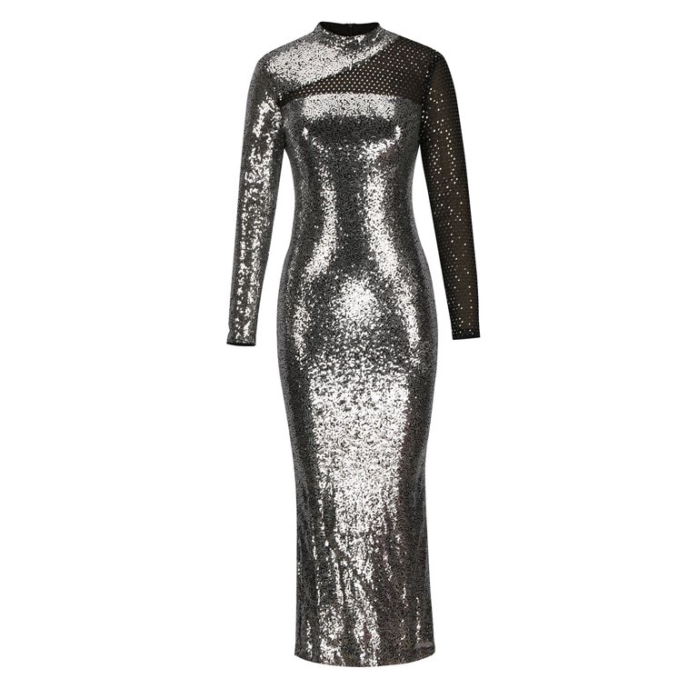 strapless open back dress Rava Sequin Dress