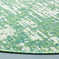 thumbnail image 3 of SAFAVIEH Courtyard Isolde Abstract Indoor/Outdoor Area Rug, Green Blue/Ivory, 6'7" x 6'7" Round, 3 of 8