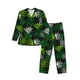 thumbnail image 1 of Fotbe Tropical Leaves1 Pijama de Hombre con Estampado de Manga Larga, Conjunto de 2 Piezas, Ropa de Dormir Suave y Cómoda con Bolsillos-Small, 1 of 7