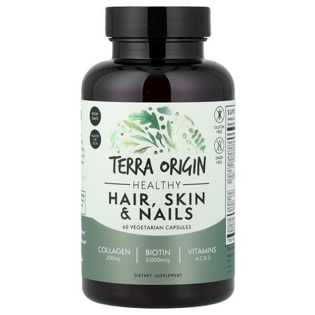 Terra Origin Healthy Hair, Skin & Nails, 60 Vegetarian Capsules