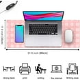 thumbnail image 2 of Pink Minimalist Gingham Floral Desk Mat Gaming Mouse Pad Large Cute Pastel Desk Pad Deskmat Kawaii, Women Office Desk Cover Mat, Laptop Computer Keyboard Mat Mousepad Desk Accessories 31.5"x11.8", 2 of 5