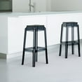 thumbnail image 2 of Compamia Fox 30" Polycarbonate Patio Bar Stool in Transparent Gray, 2 of 4