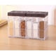 thumbnail image 3 of 6 Estuche Coctelera de especias Tapa abierta de dos vías multifuncional Caja de condimentos transparente Coctelera de sal y pimienta de plástico Recipiente de almacenamiento de condimentos con tapa Ho Afortunado Sencillez, 3 of 4