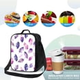 thumbnail image 2 of Thermal Insulation One Shoulder Portable Bento Bag Can Be Reused 8×10.5in For Carrying Drinks Bento Box Fruit Snacks Watercolor Seamless Pattern With Leaves (2), 2 of 8