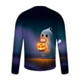 thumbnail image 5 of Fjofpr Long Sleeve Shirts for Men Big and Tall Shirts for Men Halloween Men's Printed Long Sleeved Top Long Sleeved Round Neck Top, 5 of 5